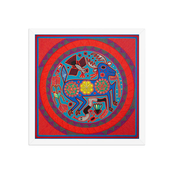Huichol Yarn Painting Print • L - 128 - Huichol Arts