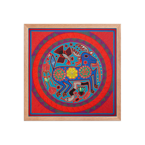 Huichol Yarn Painting Print • L - 128 - Huichol Arts