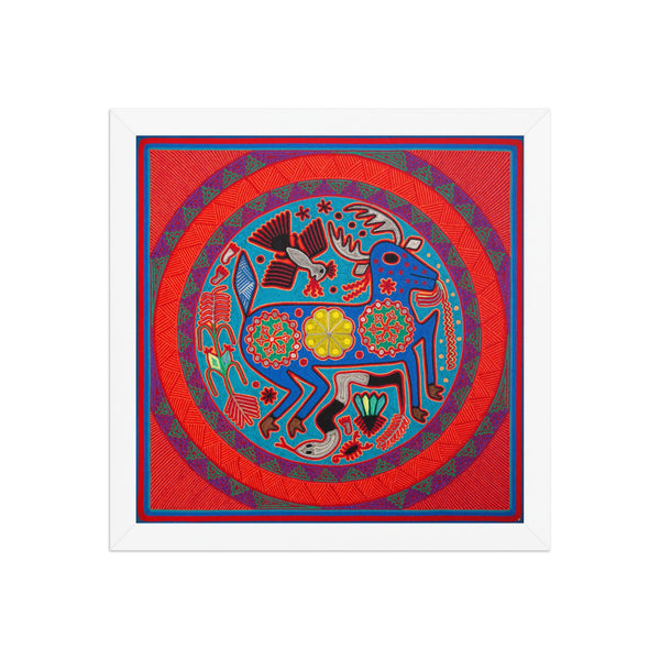 Huichol Yarn Painting Print • L - 128 - Huichol Arts