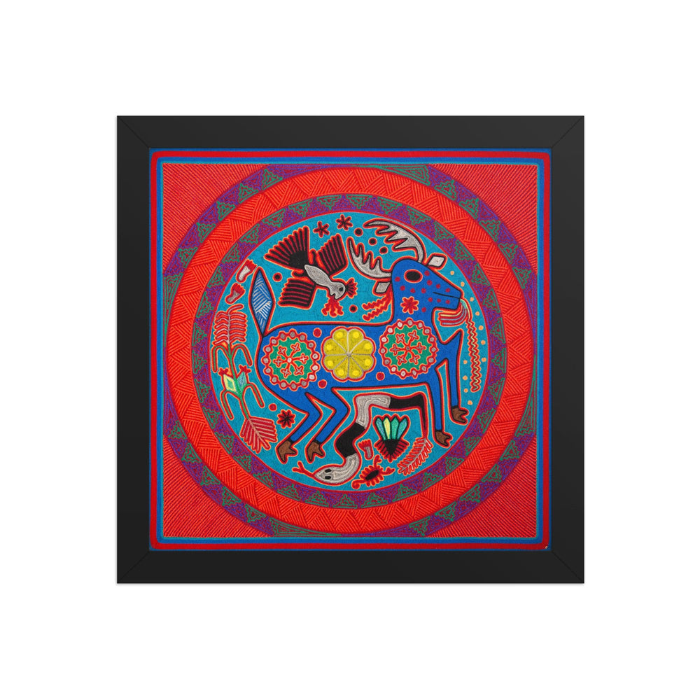 Huichol Yarn Painting Print • L - 128 - Huichol Arts