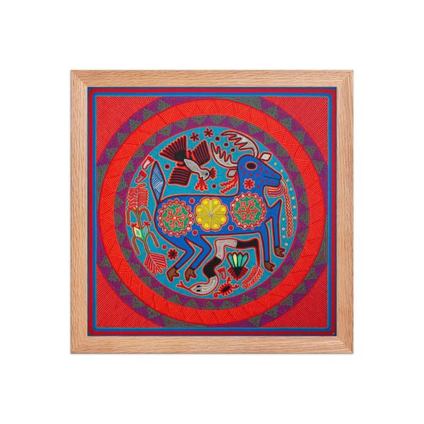 Huichol Yarn Painting Print • L - 128 - Huichol Arts
