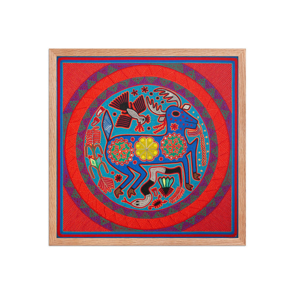 Huichol Yarn Painting Print • L - 128 - Huichol Arts