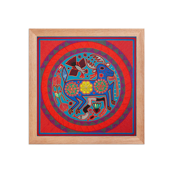Huichol Yarn Painting Print • L - 128 - Huichol Arts