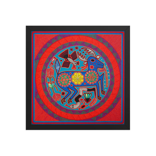 Huichol Yarn Painting Print • L - 128 - Huichol Arts