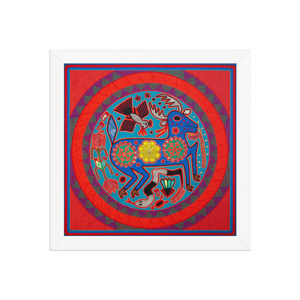 Huichol Yarn Painting Print • L - 128 - Huichol Arts