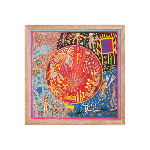 Huichol Yarn Painting Print • L - 129 - Huichol Arts