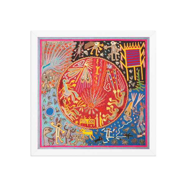 Huichol Yarn Painting Print • L - 129 - Huichol Arts