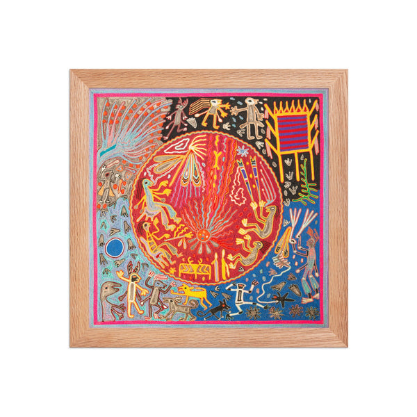 Huichol Yarn Painting Print • L - 129 - Huichol Arts