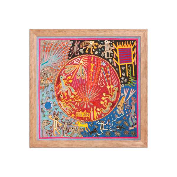 Huichol Yarn Painting Print • L - 129 - Huichol Arts