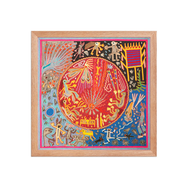 Huichol Yarn Painting Print • L - 129 - Huichol Arts
