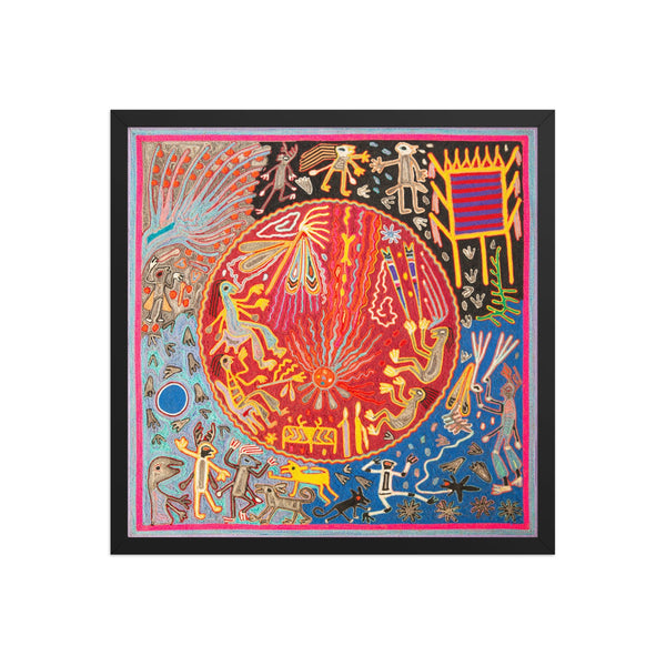 Huichol Yarn Painting Print • L - 129 - Huichol Arts