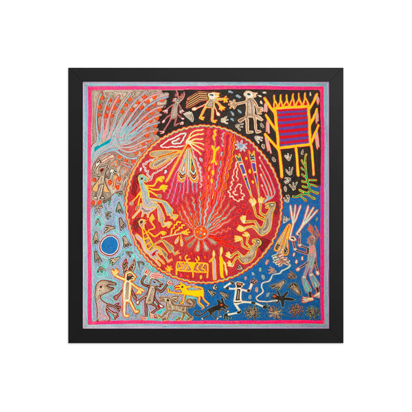 Huichol Yarn Painting Print • L - 129 - Huichol Arts