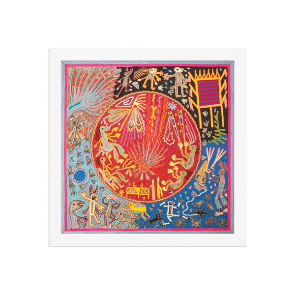 Huichol Yarn Painting Print • L - 129 - Huichol Arts