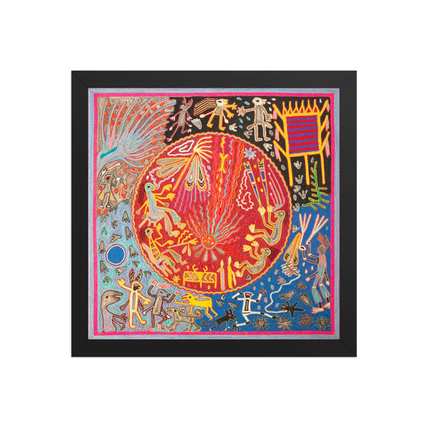 Huichol Yarn Painting Print • L - 129 - Huichol Arts