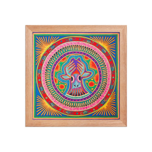 Huichol Yarn Painting Print • L - 131 - Huichol Arts