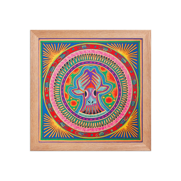 Huichol Yarn Painting Print • L - 131 - Huichol Arts
