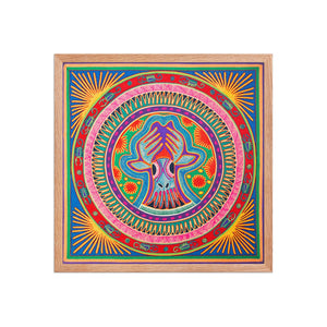 Huichol Yarn Painting Print • L - 131 - Huichol Arts