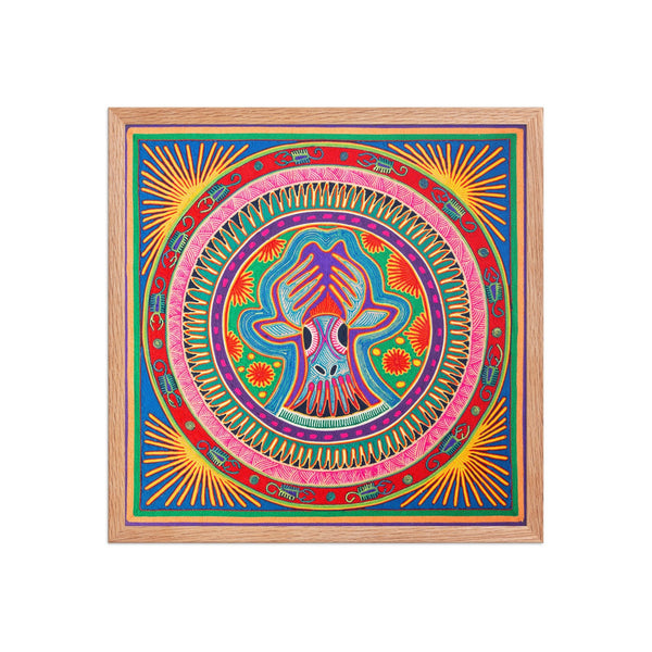 Huichol Yarn Painting Print • L - 131 - Huichol Arts
