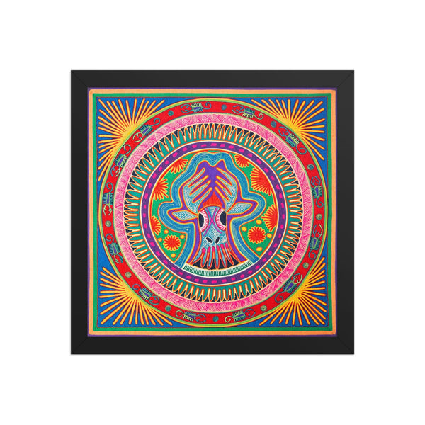 Huichol Yarn Painting Print • L - 131 - Huichol Arts