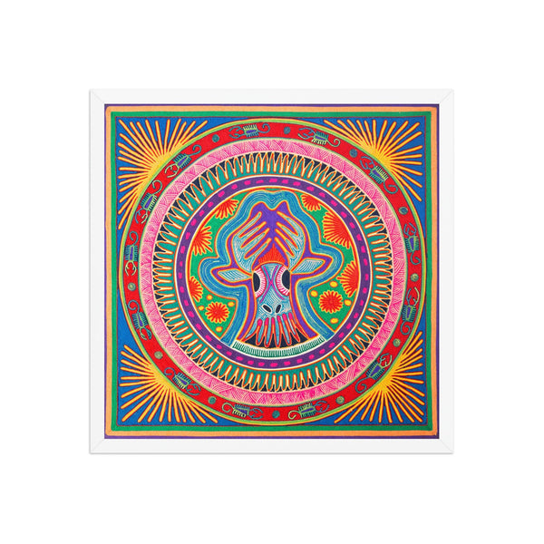 Huichol Yarn Painting Print • L - 131 - Huichol Arts