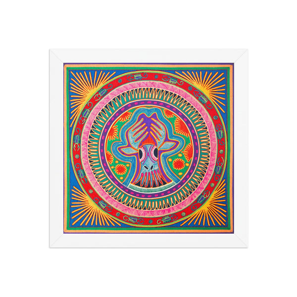 Huichol Yarn Painting Print • L - 131 - Huichol Arts