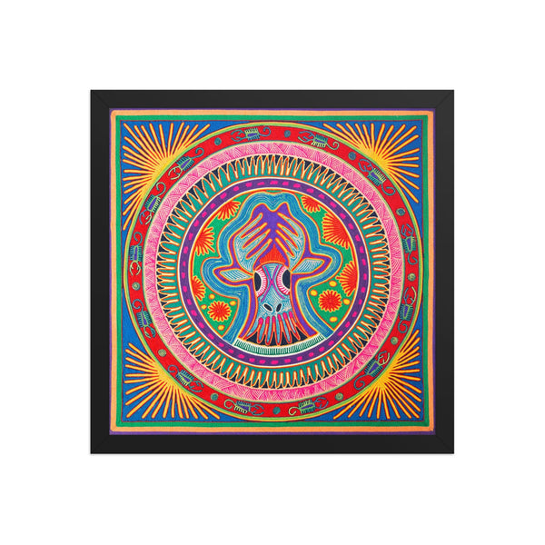 Huichol Yarn Painting Print • L - 131 - Huichol Arts