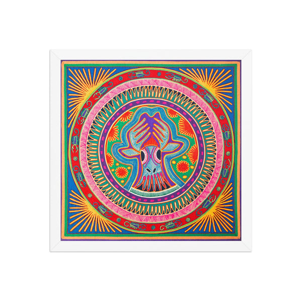 Huichol Yarn Painting Print • L - 131 - Huichol Arts