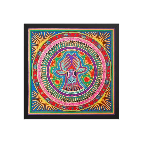 Huichol Yarn Painting Print • L - 131 - Huichol Arts