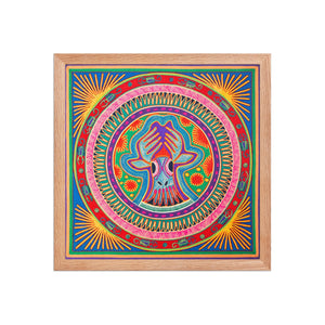 Huichol Yarn Painting Print • L - 131 - Huichol Arts