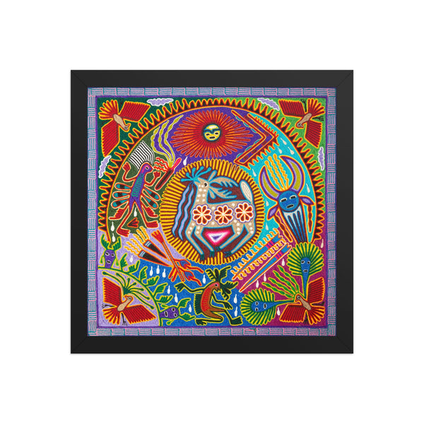 Huichol Yarn Painting Print • L - 132 - Huichol Arts