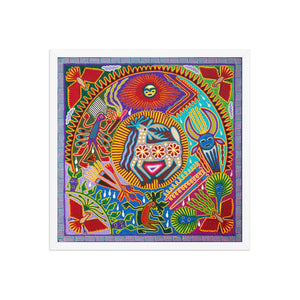 Huichol Yarn Painting Print • L - 132 - Huichol Arts