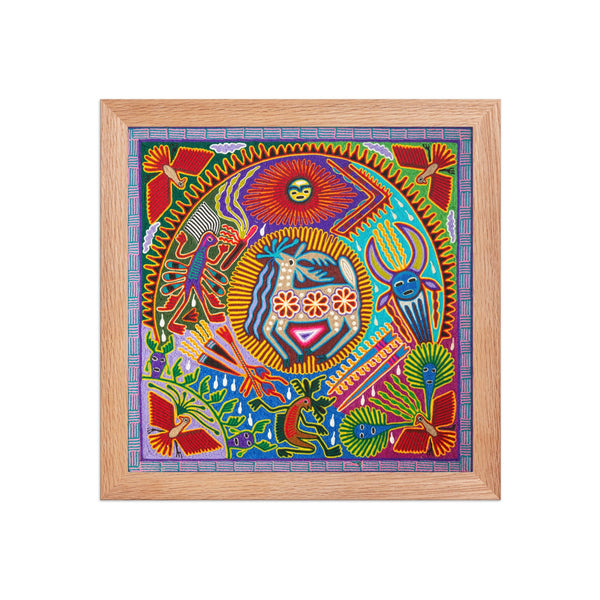 Huichol Yarn Painting Print • L - 132 - Huichol Arts