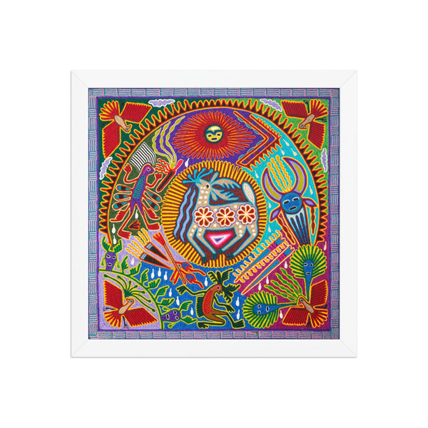 Huichol Yarn Painting Print • L - 132 - Huichol Arts