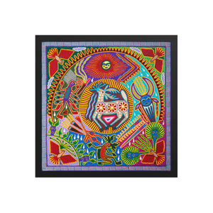 Huichol Yarn Painting Print • L - 132 - Huichol Arts