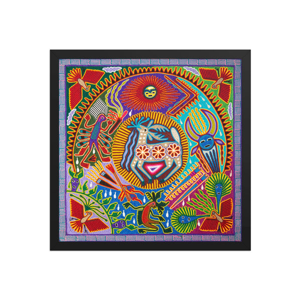 Huichol Yarn Painting Print • L - 132 - Huichol Arts