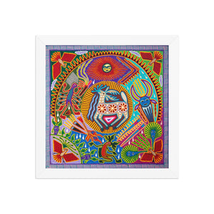Huichol Yarn Painting Print • L - 132 - Huichol Arts