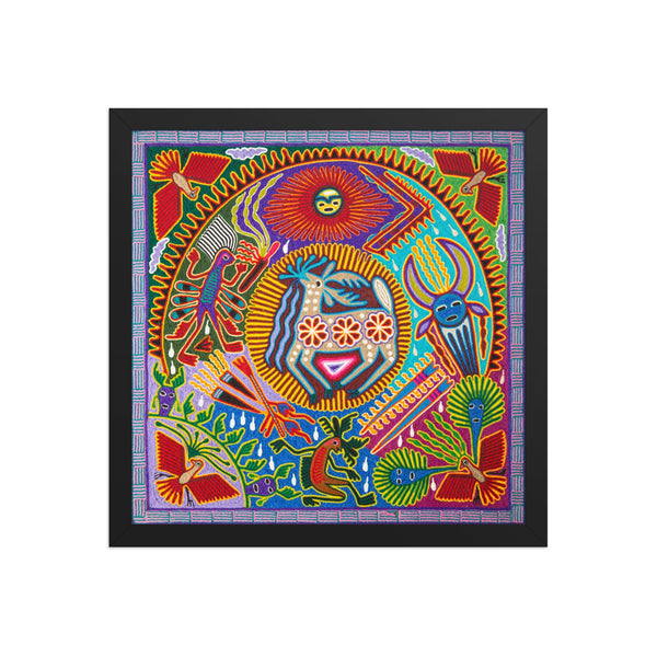 Huichol Yarn Painting Print • L - 132 - Huichol Arts