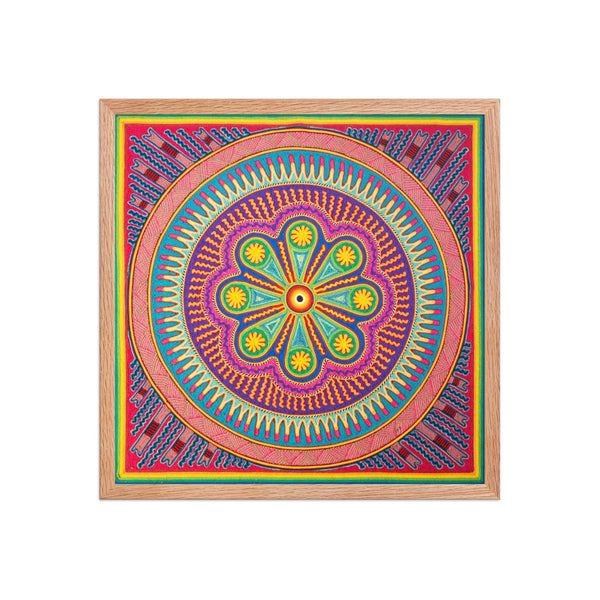 Huichol Yarn Painting Print • L - 133 - Huichol Arts