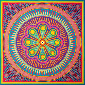 Huichol Yarn Painting Print • L - 133 - Huichol Arts