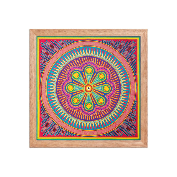 Huichol Yarn Painting Print • L - 133 - Huichol Arts