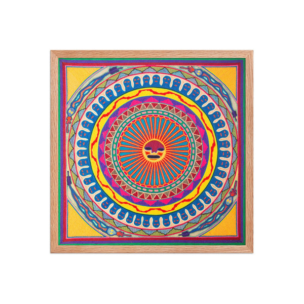 Huichol Yarn Painting Print • L - 134 - Huichol Arts