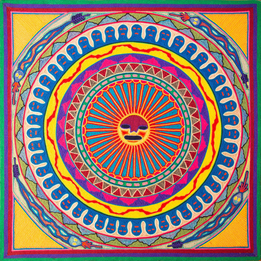 Huichol Yarn Painting Print • L - 134 - Huichol Arts