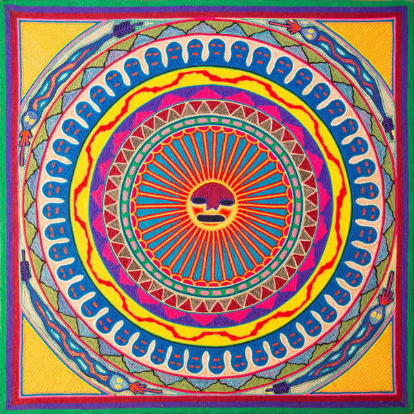 Huichol Yarn Painting Print • L - 134 - Huichol Arts