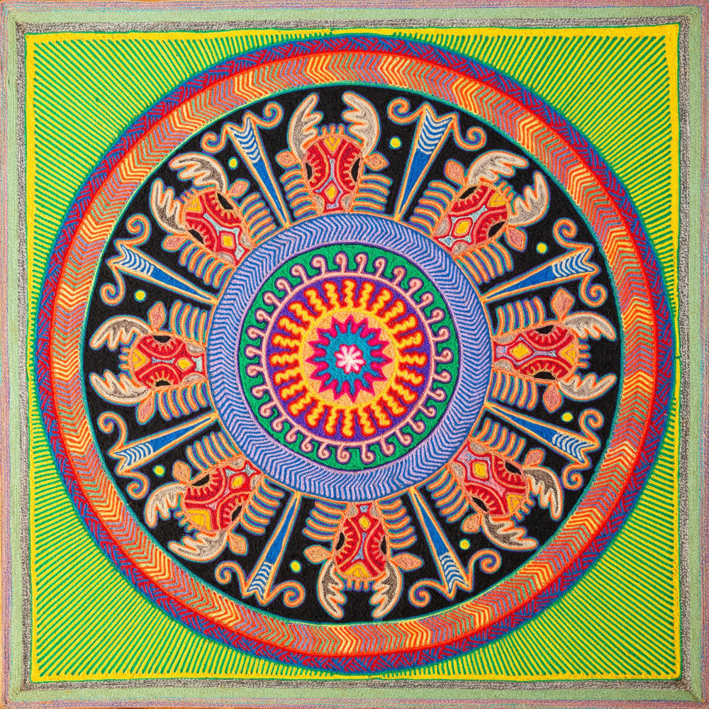 Huichol Yarn Painting Print • L - 135 - Huichol Arts