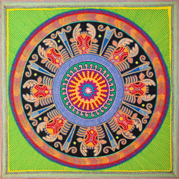 Huichol Yarn Painting Print • L - 135 - Huichol Arts