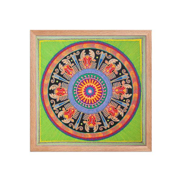 Huichol Yarn Painting Print • L - 135 - Huichol Arts