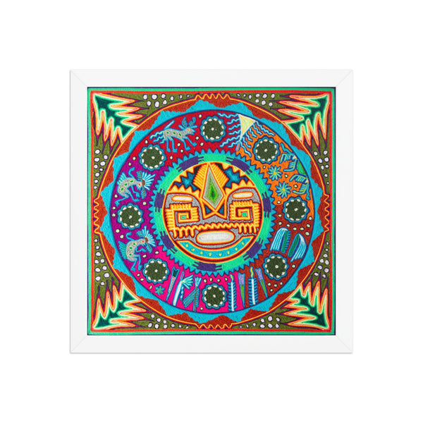 Huichol Yarn Painting Print • L - 136 - Huichol Arts