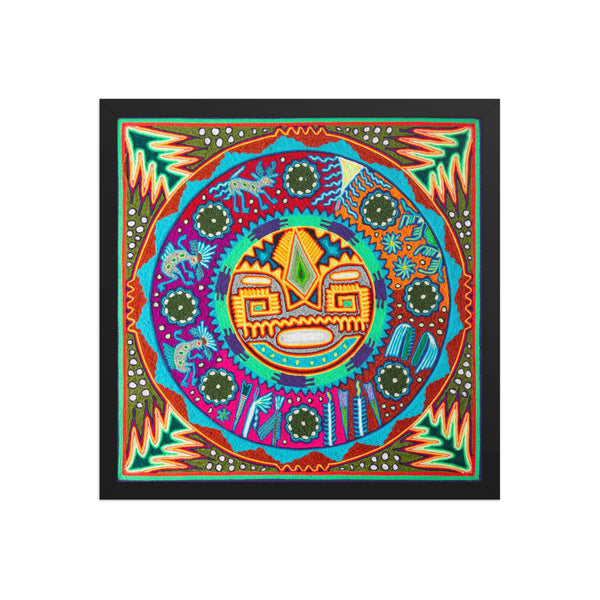 Huichol Yarn Painting Print • L - 136 - Huichol Arts