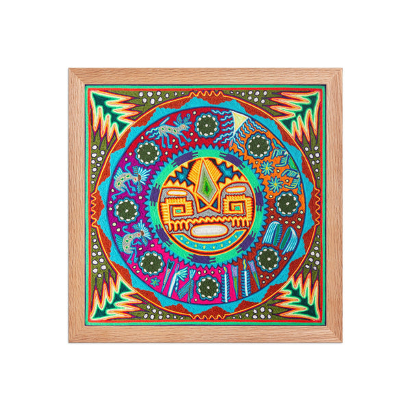 Huichol Yarn Painting Print • L - 136 - Huichol Arts