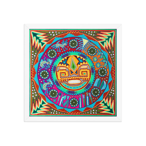 Huichol Yarn Painting Print • L - 136 - Huichol Arts